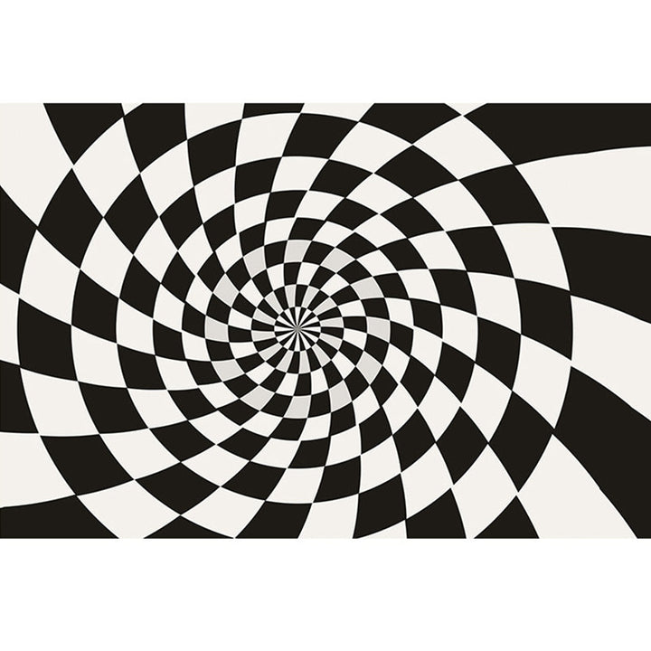 BowLift | Enchanting Multicolor Novelty Carpet Synthetic Twist Checker 3D Illusion Rug Machine Washable Pet Friendly Non-Slip Rug for Room