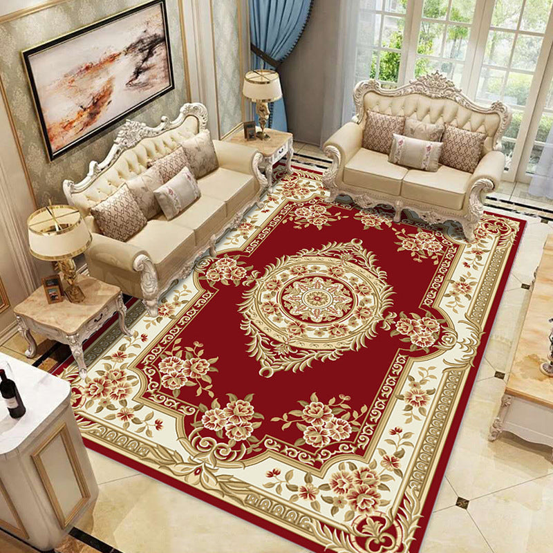 BowLift | Beautiful multicolored jacquard rug polypropylene traditional rug stain-resistant washable non-slip backing rug for room