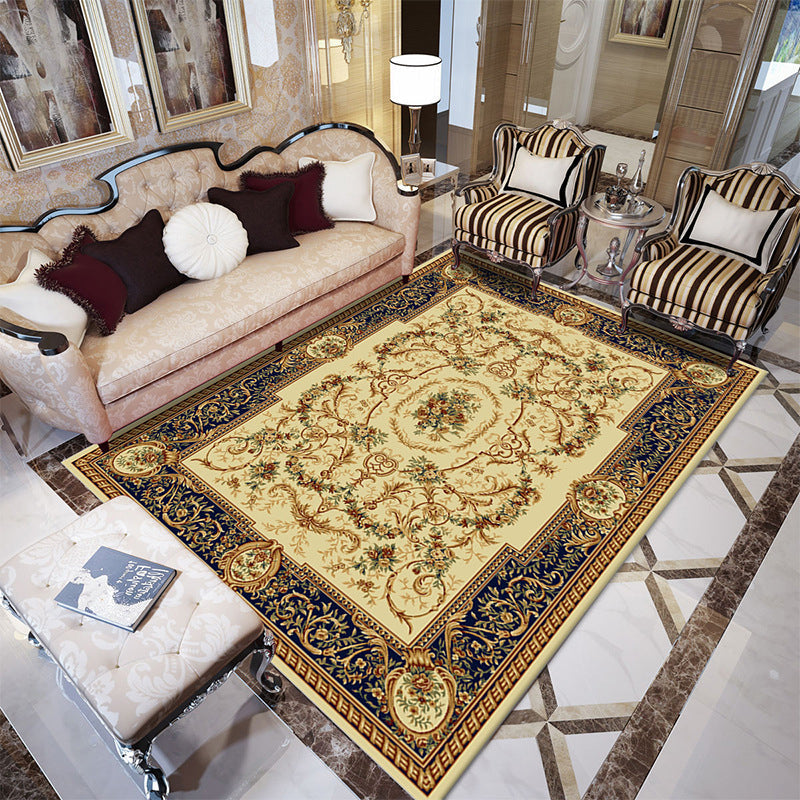 BowLift | Beautiful multicolored jacquard rug polypropylene traditional rug stain-resistant washable non-slip backing rug for room