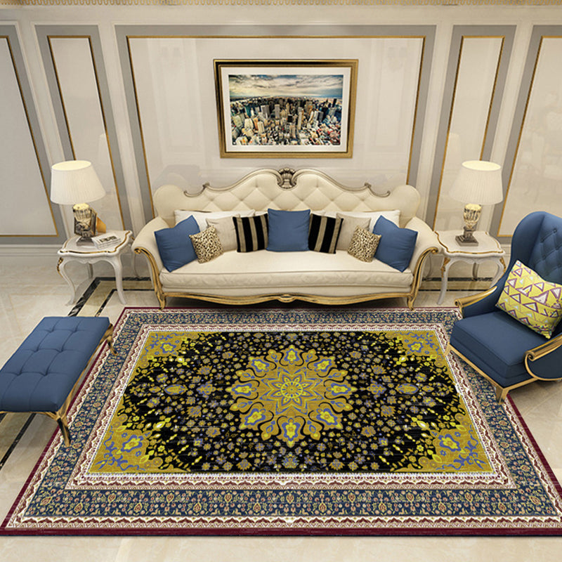 BowLift | Nostalgia Chamber Rug Multicolored Jacquard Rug Synthetic Pet Friendly Non-Slip Back Machine Washable Rug
