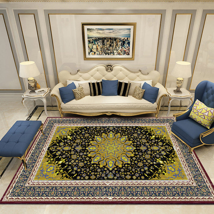 BowLift | Nostalgia Chamber Rug Multicolored Jacquard Rug Synthetic Pet Friendly Non-Slip Back Machine Washable Rug