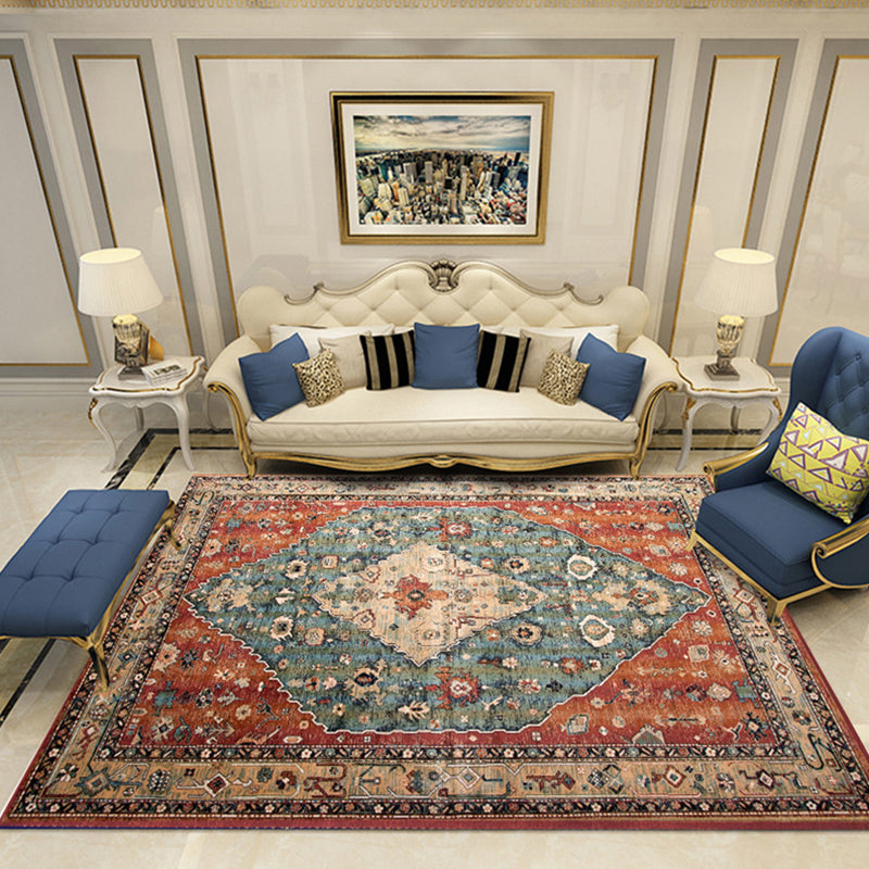 BowLift | Nostalgia Chamber Rug Multicolored Jacquard Rug Synthetic Pet Friendly Non-Slip Back Machine Washable Rug