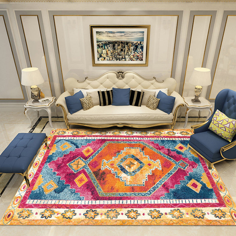 BowLift | Nostalgia Chamber Rug Multicolored Jacquard Rug Synthetic Pet Friendly Non-Slip Back Machine Washable Rug