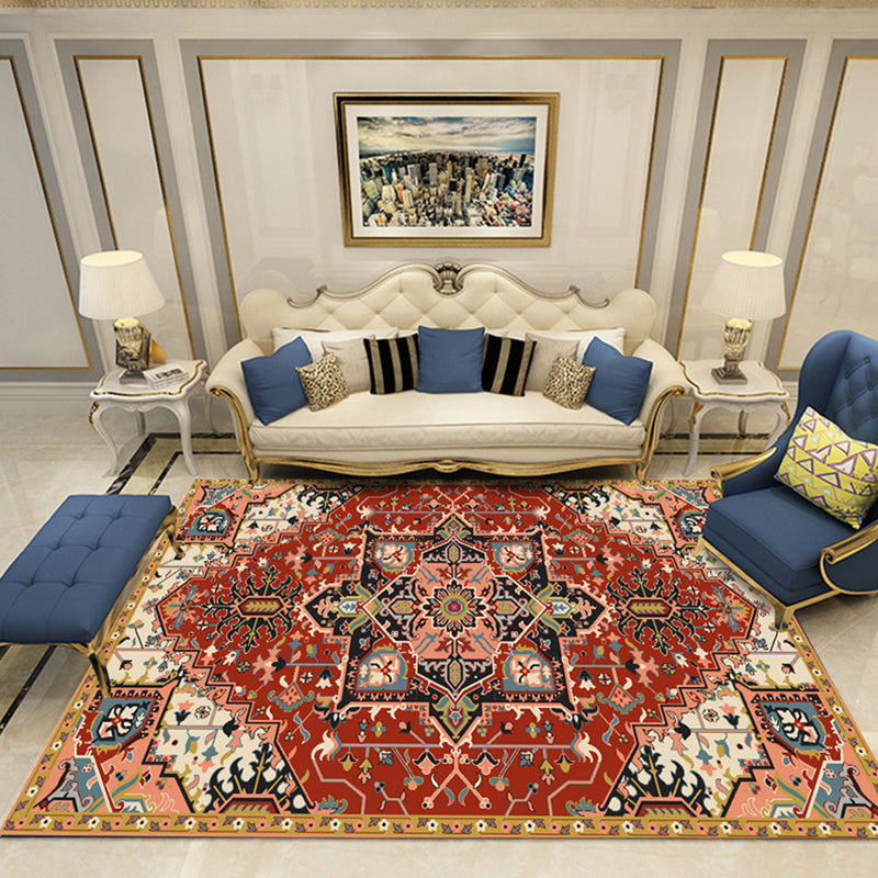 BowLift | Nostalgia Chamber Rug Multicolored Jacquard Rug Synthetic Pet Friendly Non-Slip Back Machine Washable Rug