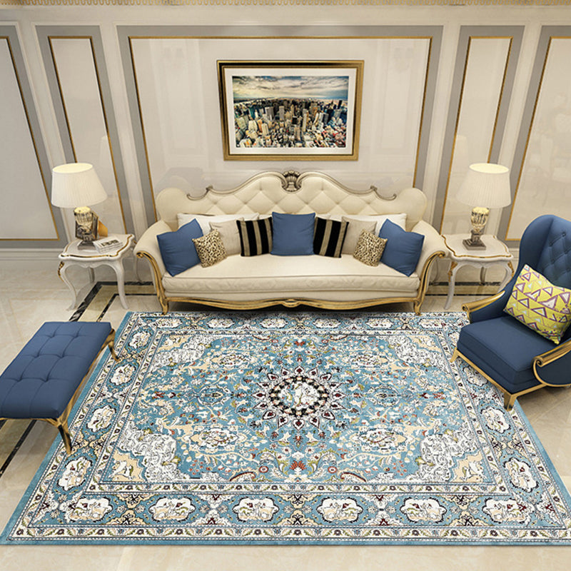 BowLift | Nostalgia Chamber Rug Multicolored Jacquard Rug Synthetic Pet Friendly Non-Slip Back Machine Washable Rug