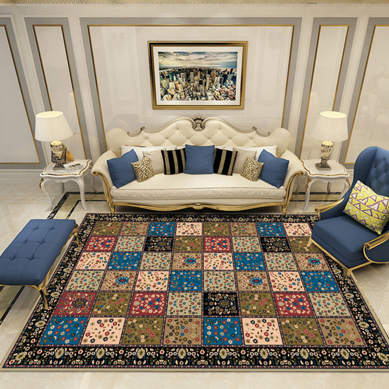 BowLift | Nostalgia Chamber Rug Multicolored Jacquard Rug Synthetic Pet Friendly Non-Slip Back Machine Washable Rug
