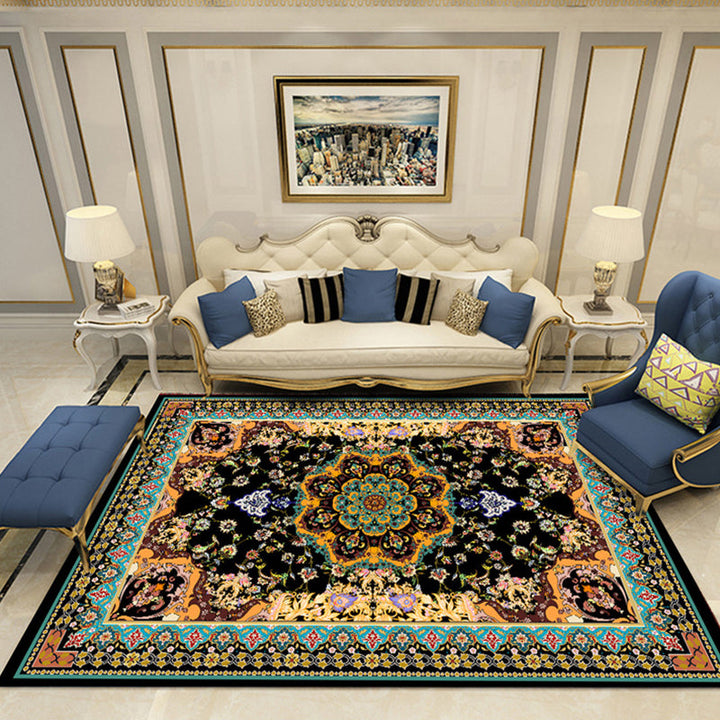 BowLift | Nostalgia Chamber Rug Multicolored Jacquard Rug Synthetic Pet Friendly Non-Slip Back Machine Washable Rug