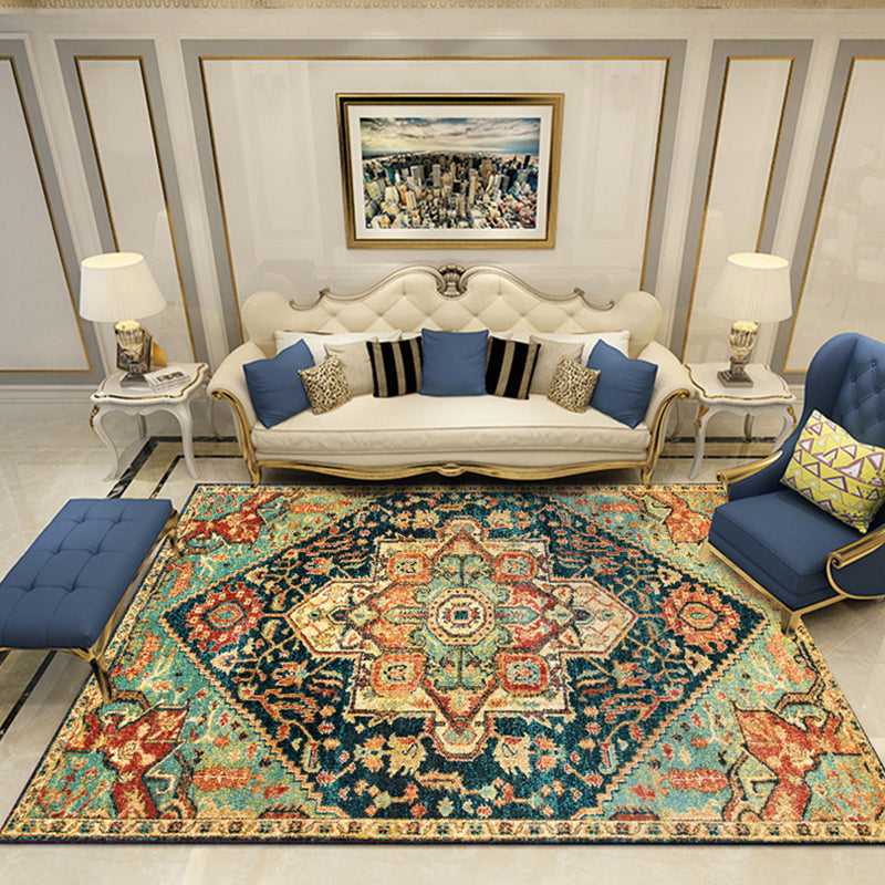 BowLift | Nostalgia Chamber Rug Multicolored Jacquard Rug Synthetic Pet Friendly Non-Slip Back Machine Washable Rug