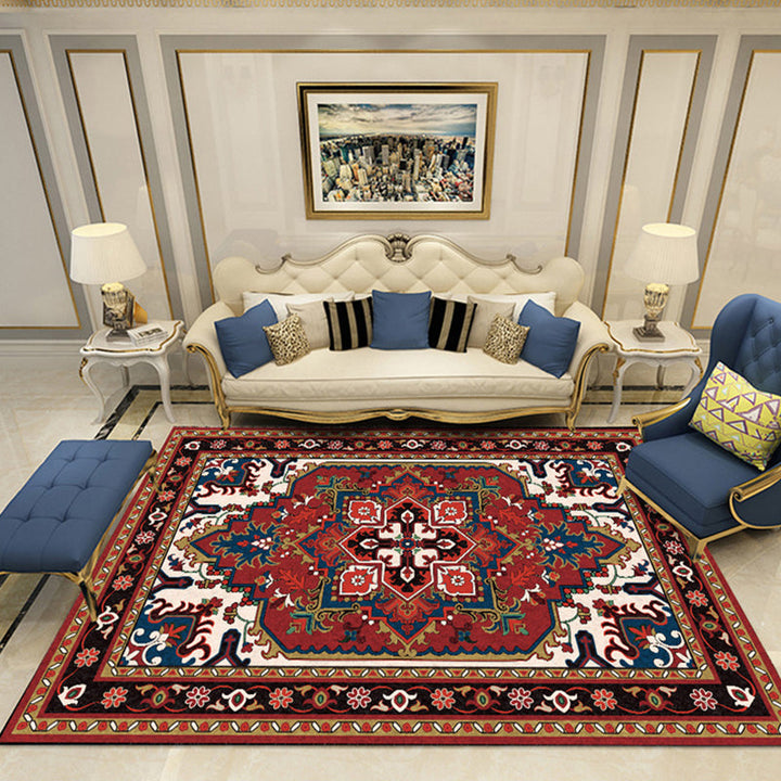 BowLift | Nostalgia Chamber Rug Multicolored Jacquard Rug Synthetic Pet Friendly Non-Slip Back Machine Washable Rug
