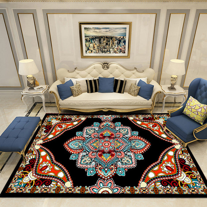 BowLift | Nostalgia Chamber Rug Multicolored Jacquard Rug Synthetic Pet Friendly Non-Slip Back Machine Washable Rug