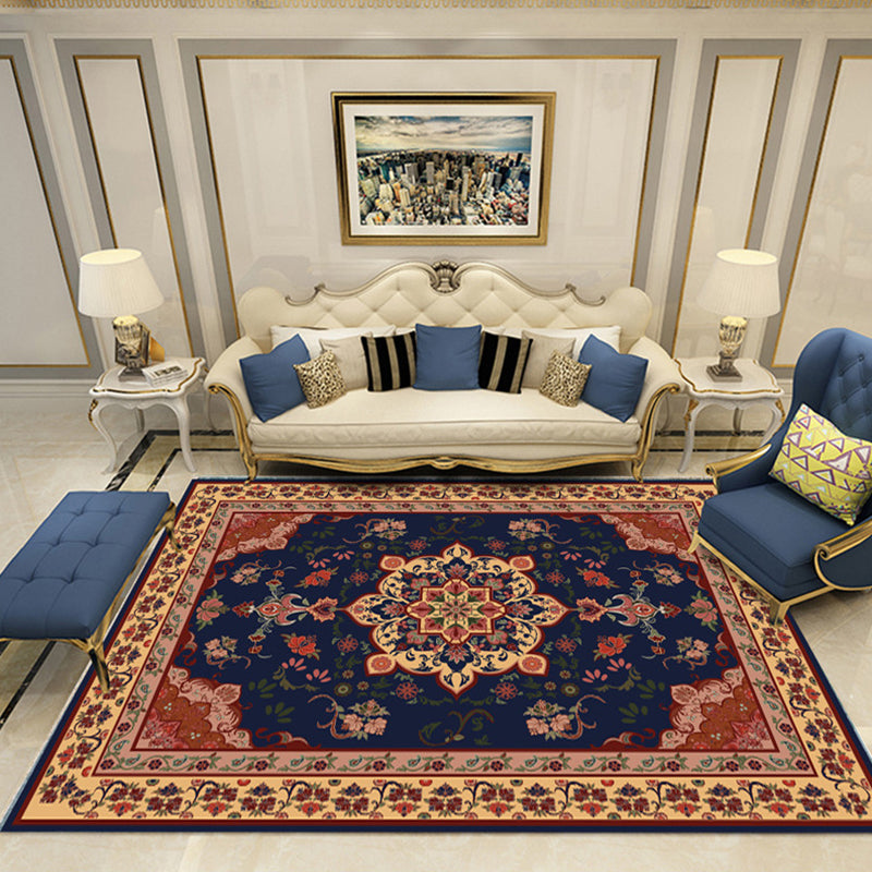 BowLift | Nostalgia Chamber Rug Multicolored Jacquard Rug Synthetic Pet Friendly Non-Slip Back Machine Washable Rug