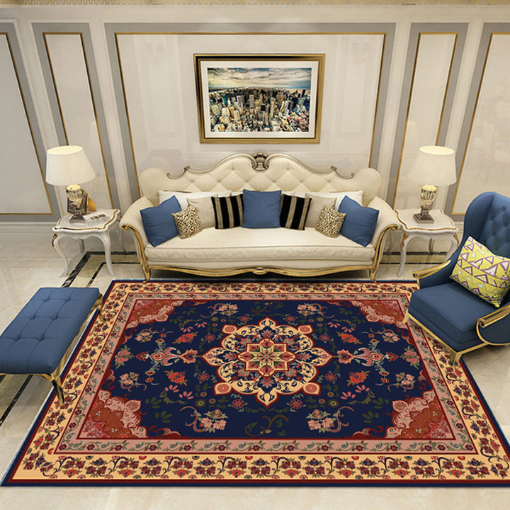 BowLift | Nostalgia Chamber Rug Multicolored Jacquard Rug Synthetic Pet Friendly Non-Slip Back Machine Washable Rug