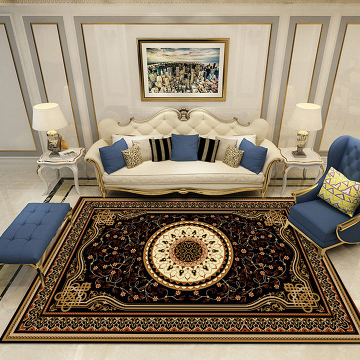 BowLift | Nostalgia Chamber Rug Multicolored Jacquard Rug Synthetic Pet Friendly Non-Slip Back Machine Washable Rug