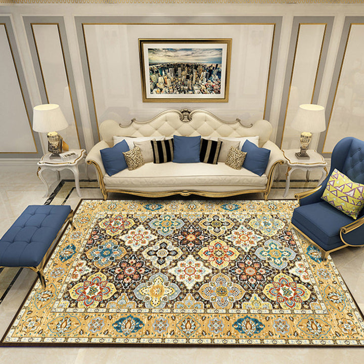 BowLift | Nostalgia Chamber Rug Multicolored Jacquard Rug Synthetic Pet Friendly Non-Slip Back Machine Washable Rug