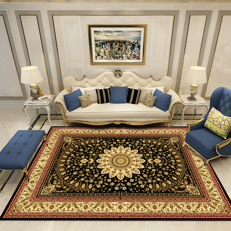 BowLift | Nostalgia Chamber Rug Multicolored Jacquard Rug Synthetic Pet Friendly Non-Slip Back Machine Washable Rug