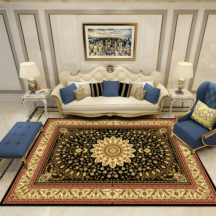 BowLift | Nostalgia Chamber Rug Multicolored Jacquard Rug Synthetic Pet Friendly Non-Slip Back Machine Washable Rug