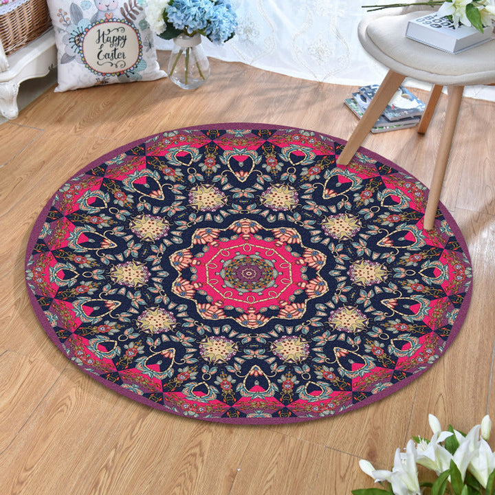 Ethnic Multi-Color Print Rug Polyester Persian Rug Stain Resistant Machine Washable Non-Slip Back Rug for the Living Room | Bowlift
