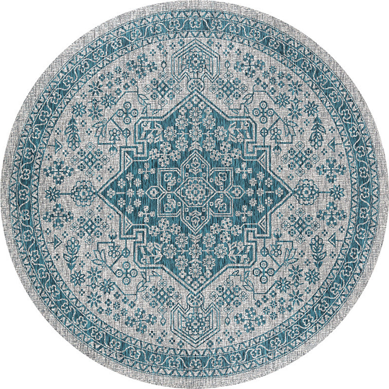 BowLift | Multicolored bedroom rug Moroccan mandala printed rug Synthetic non-slip backing Washable stain-resistant rug