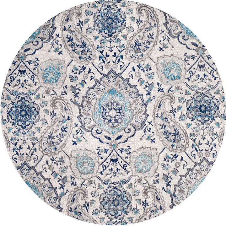 BowLift | Multicolored bedroom rug Moroccan mandala printed rug Synthetic non-slip backing Washable stain-resistant rug