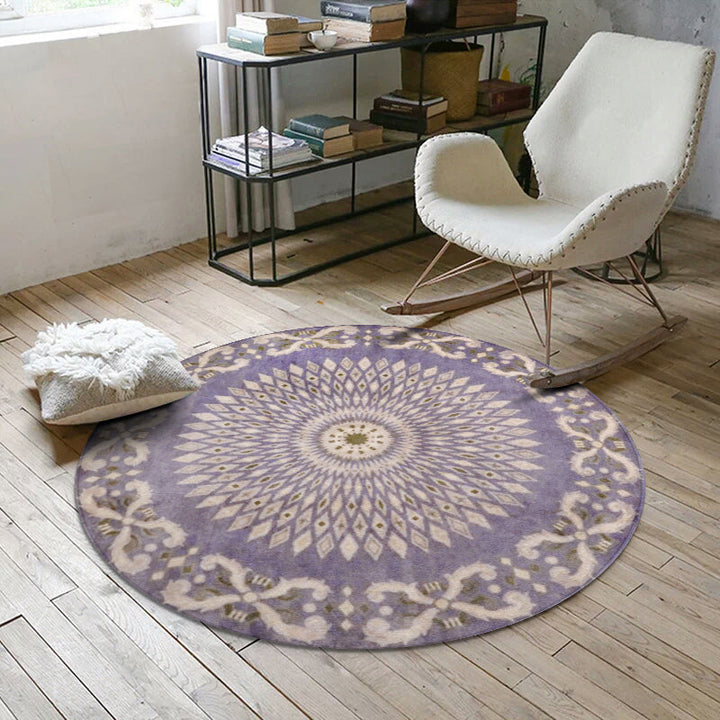 BowLift | Nostalgic multicolored Moroccan carpet polypropylene floral area rug washable non-slip back pet-friendly rug for home