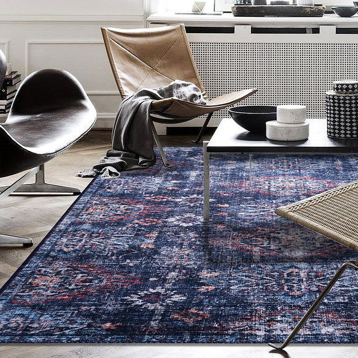 BowLift | Moroccan Style Print Carpet Multicolor Polyester Carpet Non-Slip Pet-Friendly Machine Washable Carpet for Living Room