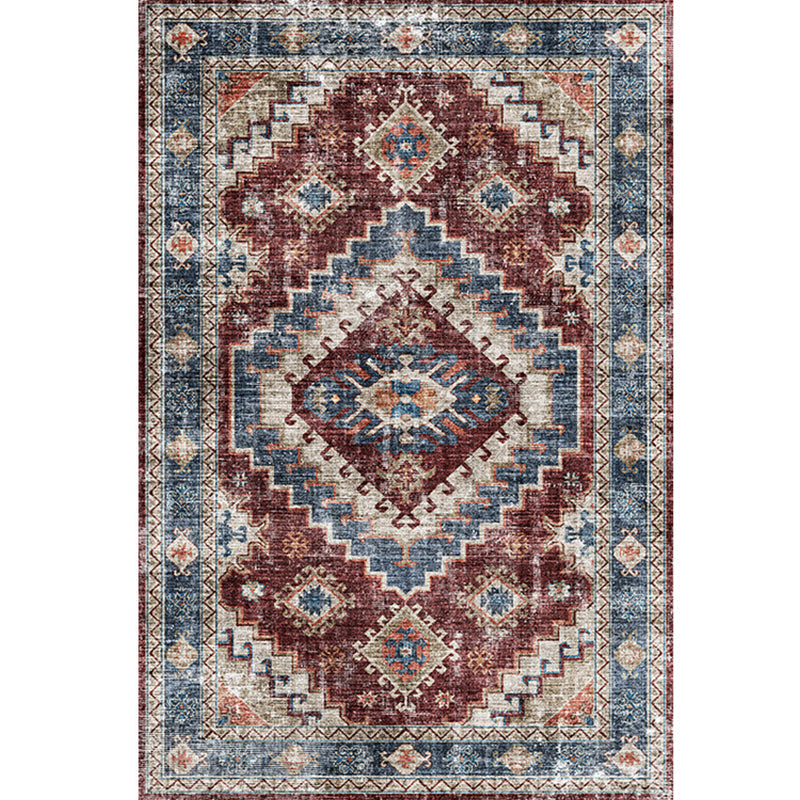 BowLift | Moroccan Style Print Carpet Multicolor Polyester Carpet Non-Slip Pet-Friendly Machine Washable Carpet for Living Room