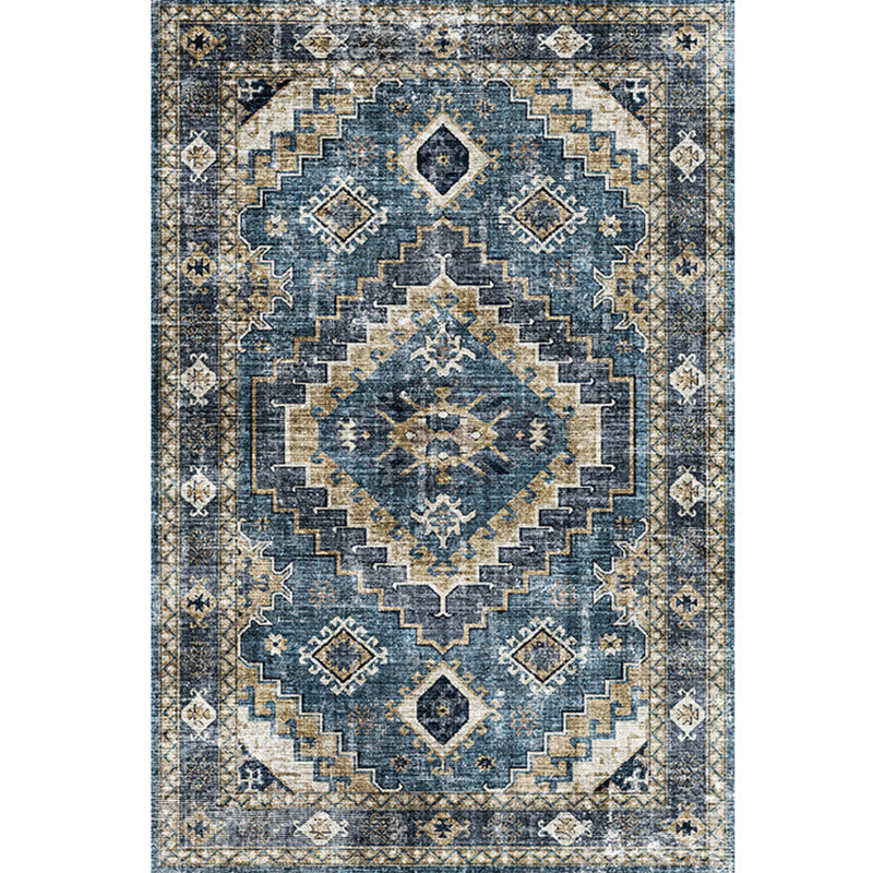 BowLift | Moroccan Style Print Carpet Multicolor Polyester Carpet Non-Slip Pet-Friendly Machine Washable Carpet for Living Room