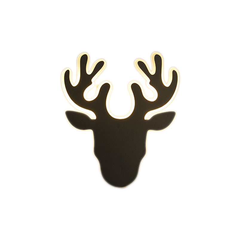 BowLift | Black/White Antler Wall Light Contemporary Acrylic LED Wall Lamp in Warm/White Light