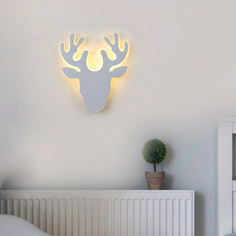 BowLift | Black/White Antler Wall Light Contemporary Acrylic LED Wall Lamp in Warm/White Light