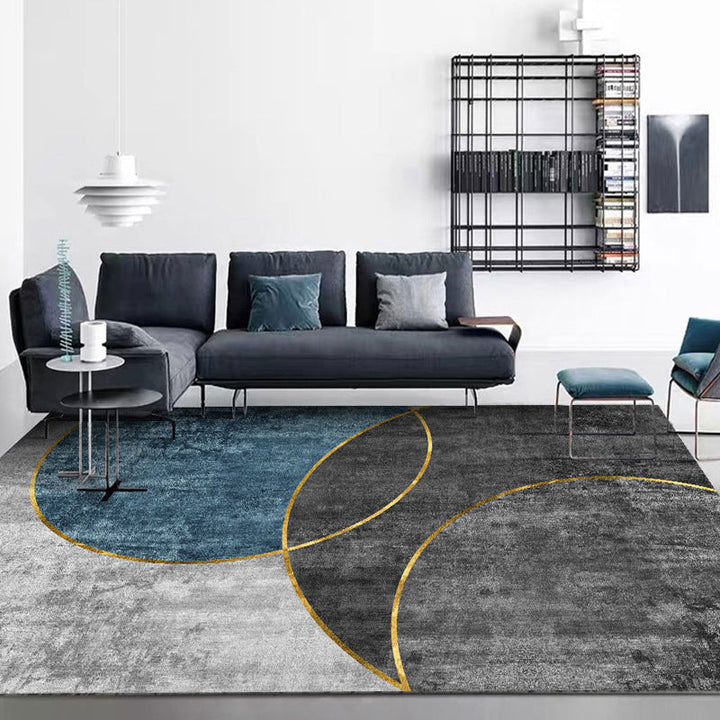 Contemporary Lounge Rug Multicolor Melange Geometric Rug Polypropylene Stain Resistant Machine Washable Non-Slip Rug | Bowlift