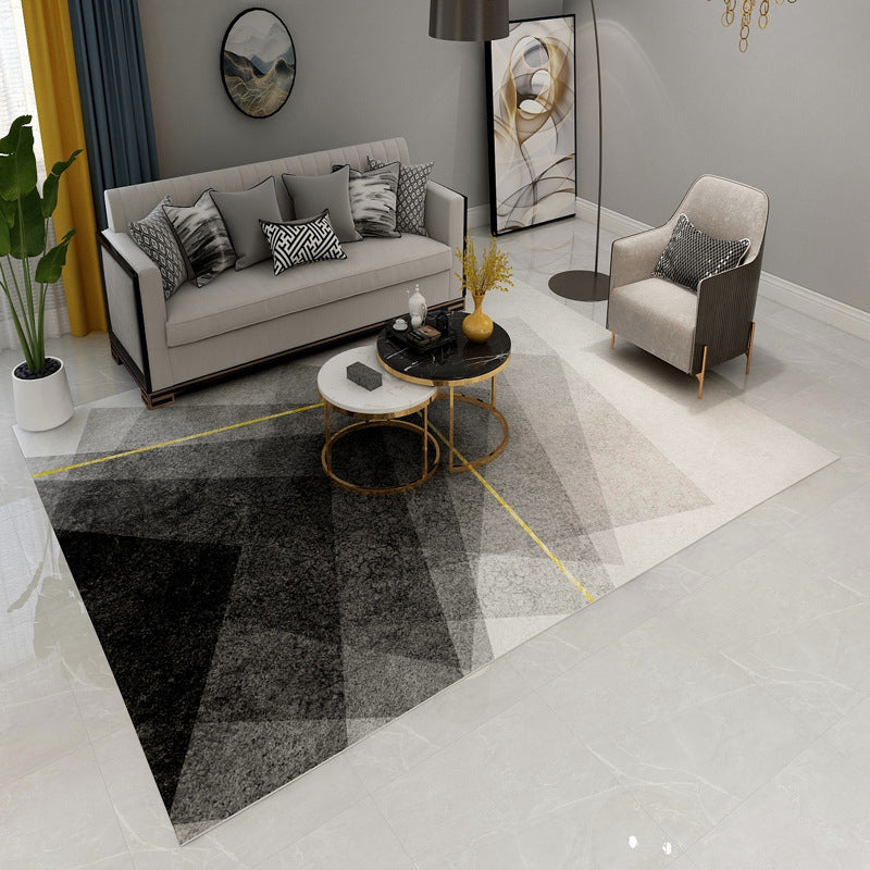 Contemporary Lounge Rug Multicolor Melange Geometric Rug Polypropylene Stain Resistant Machine Washable Non-Slip Rug | Bowlift
