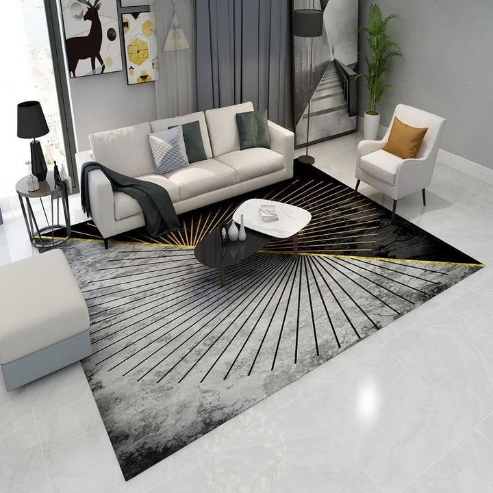 Contemporary Lounge Rug Multicolor Melange Geometric Rug Polypropylene Stain Resistant Machine Washable Non-Slip Rug | Bowlift