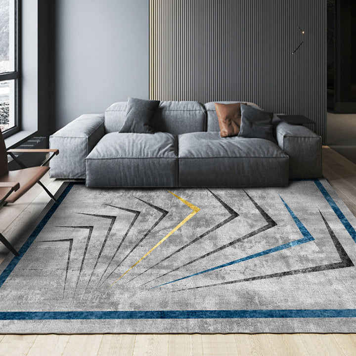 Contemporary Lounge Rug Multicolor Melange Geometric Rug Polypropylene Stain Resistant Machine Washable Non-Slip Rug | Bowlift
