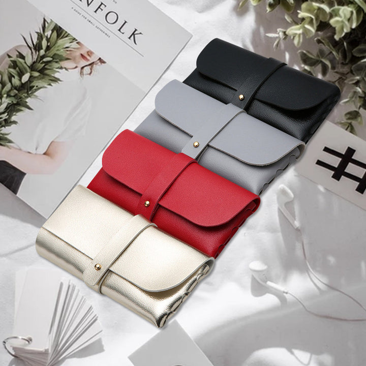 Soft Leatherette Sunglasses Roll-Up Pouch Bowlift