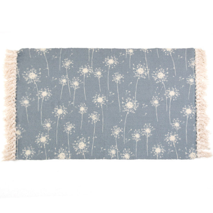 Retro Bedroom Rug Multicolored Geometric Printed Area Rug Fabric Machine Washable Rug with Fringes | Bowlift