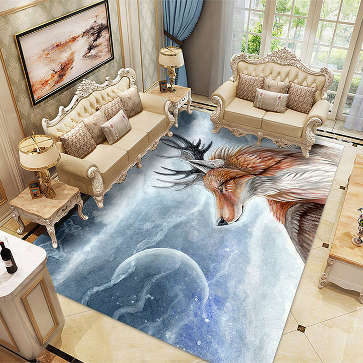 BowLift | Multicolored Children's Room Rug Unique 3D Animal Area Rug Polyester Pet-Friendly Non-Slip Washable Rug