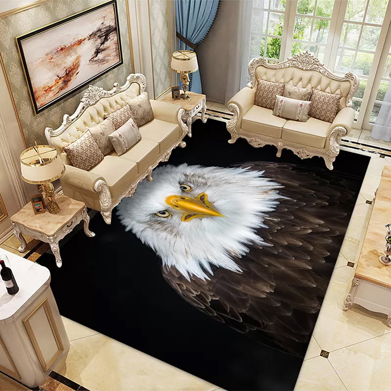 BowLift | Multicolored Children's Room Rug Unique 3D Animal Area Rug Polyester Pet-Friendly Non-Slip Washable Rug