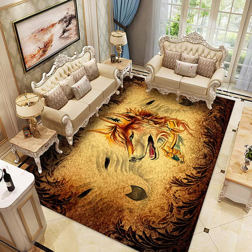 BowLift | Multicolored Children's Room Rug Unique 3D Animal Area Rug Polyester Pet-Friendly Non-Slip Washable Rug