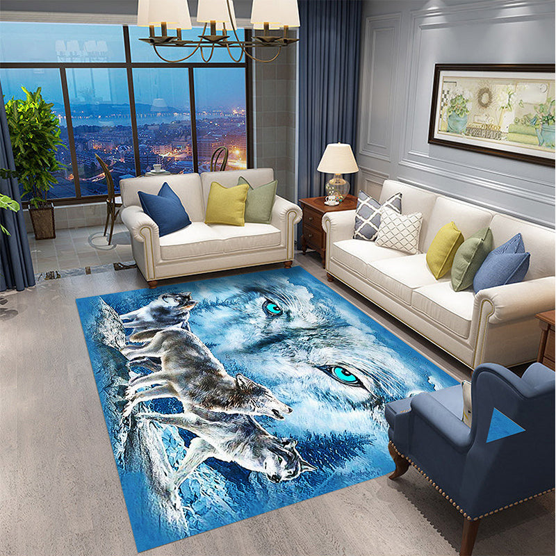 BowLift | Multicolored Children's Room Rug Unique 3D Animal Area Rug Polyester Pet-Friendly Non-Slip Washable Rug