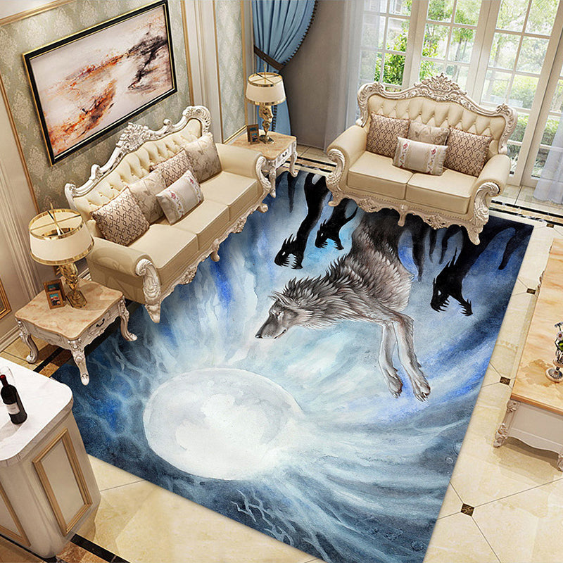 BowLift | Multicolored Children's Room Rug Unique 3D Animal Area Rug Polyester Pet-Friendly Non-Slip Washable Rug