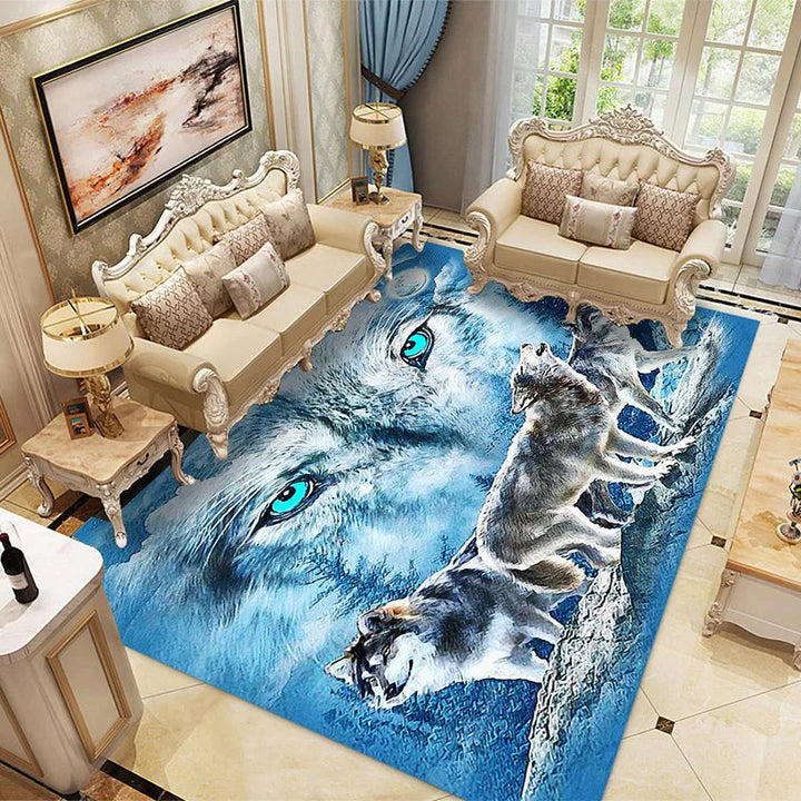 BowLift | Multicolored Children's Room Rug Unique 3D Animal Area Rug Polyester Pet-Friendly Non-Slip Washable Rug