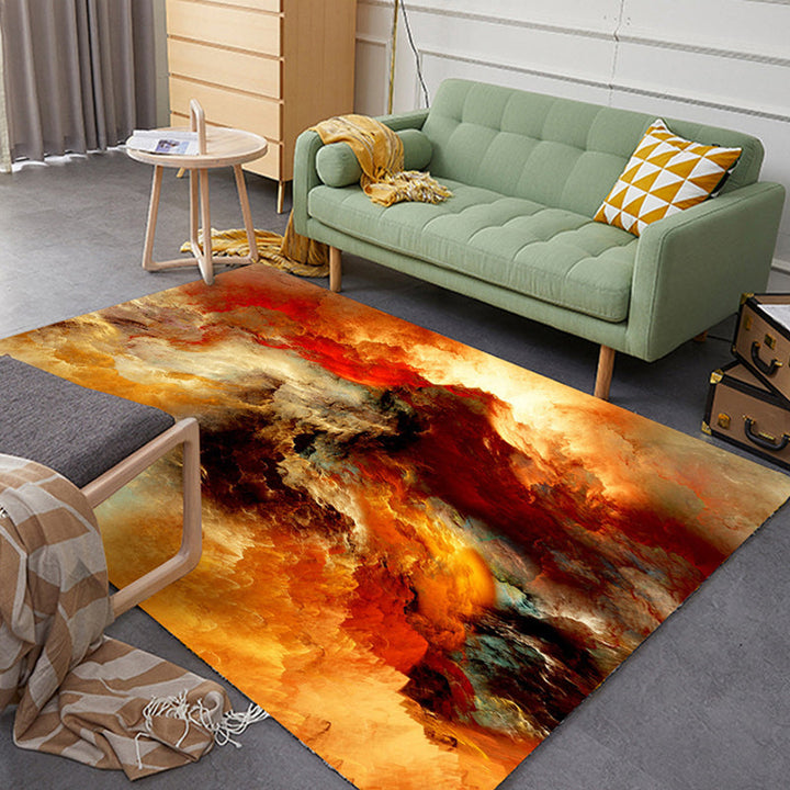 BowLift | Colorful Relaxation Area Rug Cotton Blend Cartoon Pattern Indoor Rug Machine Washable Non-Slip Rug for Décor