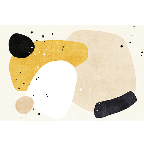 BowLift | Simple Decorative Carpet Multicolor Abstract Area Rug Synthetic Non-Slip Pet-Friendly Carpet
