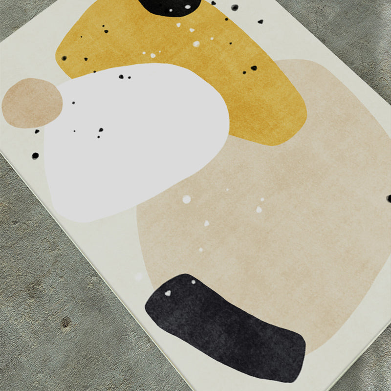 BowLift | Simple Decorative Carpet Multicolor Abstract Area Rug Synthetic Non-Slip Pet-Friendly Carpet