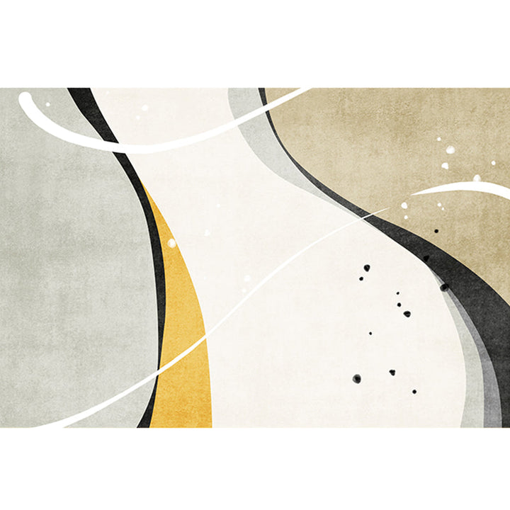 BowLift | Simple Decorative Carpet Multicolor Abstract Area Rug Synthetic Non-Slip Pet-Friendly Carpet