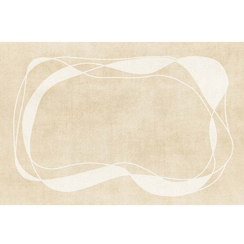 BowLift | Modern Home Decor Rug Beige Abstract Printed Area Rug Cotton Blend Non-Slip Machine Washable Rug