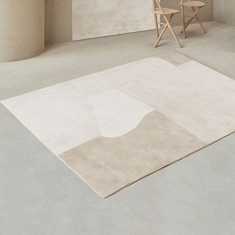 BowLift | Creative Decor Rug Apricot Abstract Printed Area Rug Polypropylene Non-Slip Back Pet-Friendly Rug