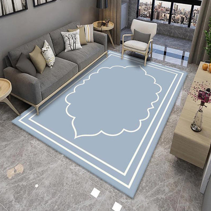 BowLift | Modern Living Room Rug Multicolor Color Block Area Rug Polyester Non-Slip Machine Washable Rug