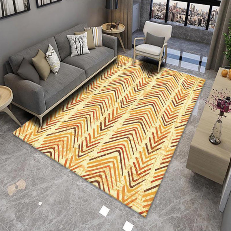 BowLift | Modern Living Room Rug Multicolor Color Block Area Rug Polyester Non-Slip Machine Washable Rug
