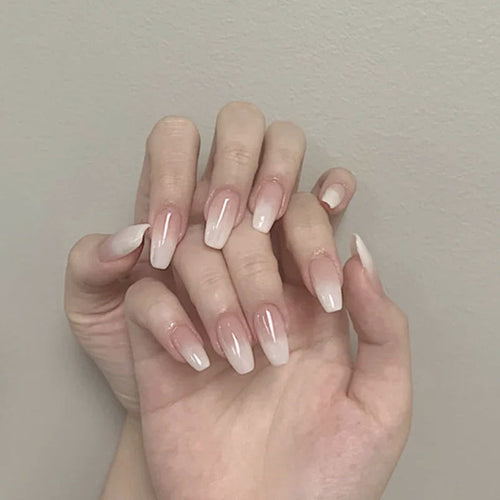 Coffin-Shaped Glossy Press-On Nail Set